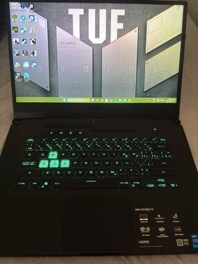 ASUS Gaming Laptop with Green Backlit Keyboard